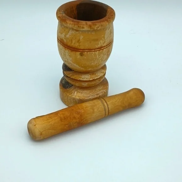 Mortar and pestle vintage wooden set - Picture 3 of 5